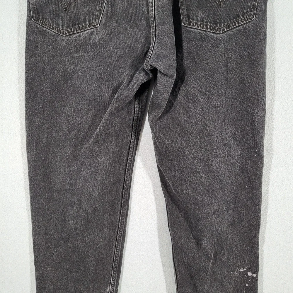 Levi's 550 Jeans Men's 40x32 Black Denim Relaxed Fit Washed Distressed Pockets C